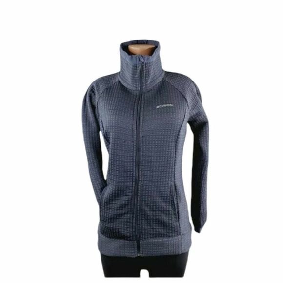 Columbia Jackets & Blazers - Columbia Womens Blue Long Sleeve Turtle Neck Full Zip Jacket Size Medium